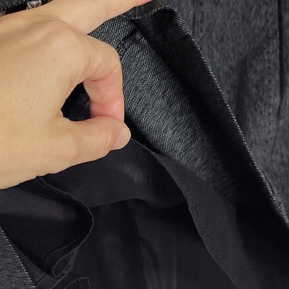 le chateau Black White Zipper Back Plated Pencil Business Casual Skirt Size 1/2 - Picture 6 of 11